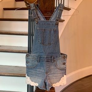 Girls’ Denim Overall Shorts